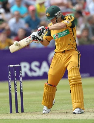 Tim Paine anchored Australia's innings with a battling 81, Ireland v Australia, Only ODI, Dublin, June 17, 2010