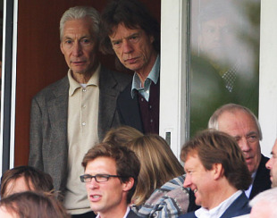The Rolling Stones' Charlie Watts and Mick Jagger watch the match, England v Australia, NatWest Series, 2nd ODI, Lord's, September 6, 2009