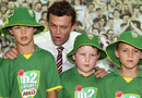 Adam Gilchrist sings with children during a session break, 
Australia v England, 3rd Test,  Perth, 2nd day, December 17, 2010