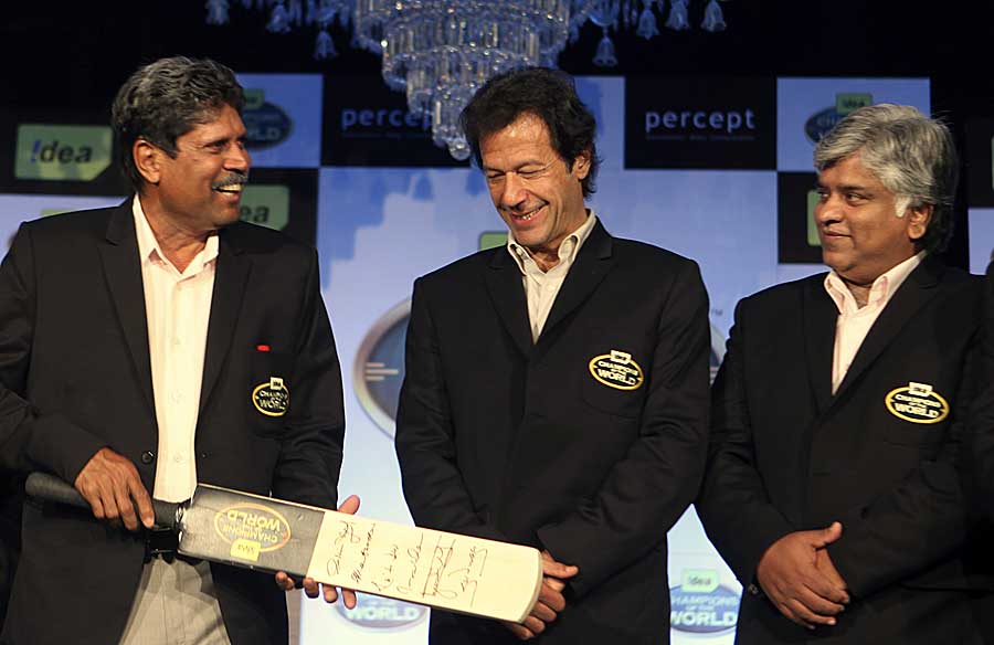 The three World Cup winning captains from the sub-continent