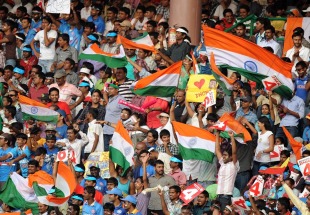 A packed house cheered India on, India v England, World Cup, Group B, Bangalore, February 27, 2011