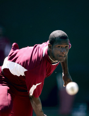 Darren Sammy in action in West Indies' practice session, Mohali, March 11, 2011
