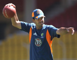 Ricky Ponting warms up for a practice session, World Cup, Ahmedabad, March 23, 2011