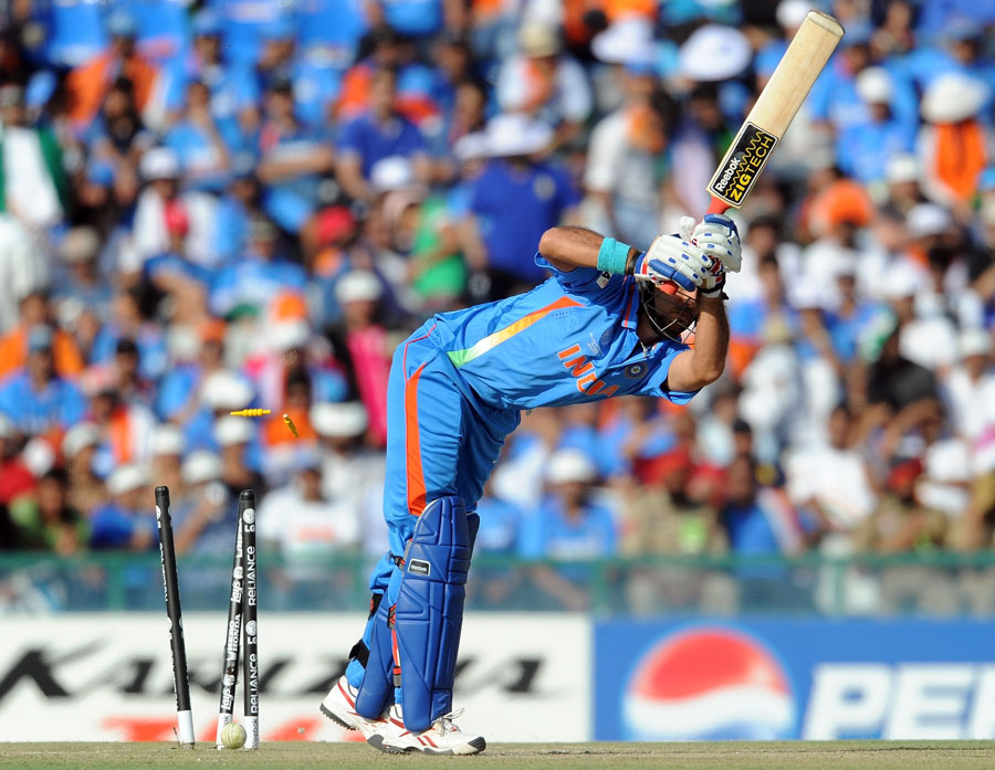 Yuvraj Singh's first ball wasn't the easiest to face first up