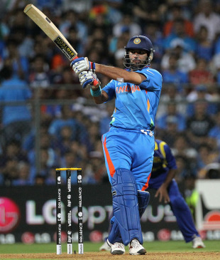 Yuvraj Singh was adjudged the Player of the Tournament even as he put the finishing touches on India's triumph, World Cup 2011, Mumbai, April 2, 2011
