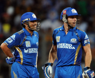Sachin Tendulkar and Aiden Blizzard put on 81 off 47 balls to set up Mumbai's four-wicket win against Kolkata