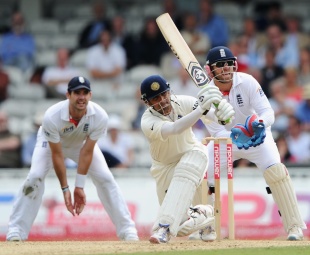 Rahul Dravid hits through the leg side, England v India, 4th Test, The Oval, 4th day, August 21, 2011