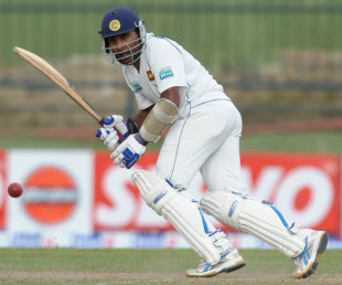 Mahela Jayawardene finished the fourth day on 38 not out, Sri Lanka v Australia, 2nd Test, Pallekele, 4th day, September 11, 2011