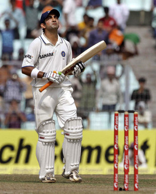 Gautam Gambhir rues his soft dismissal, India v West Indies, 2nd Test, Kolkata, 1st day, November 14, 2011
