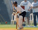 Sachin Tendulkar bats in the nets