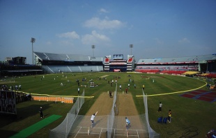 The Barabati Stadium, the venue for the first ODI between India and West Indies, Cuttack, November 28, 2011