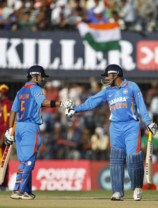 Gautam Gambhir and Virender Sehwag added 176 runs, India v West Indies, 4th ODI, Indore, December 8, 2011