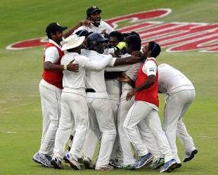 Sri Lanka won their first ever Test in South Africa by 208 runs at Kingsmead