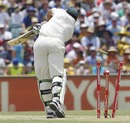 Ricky Ponting loses middle stump
