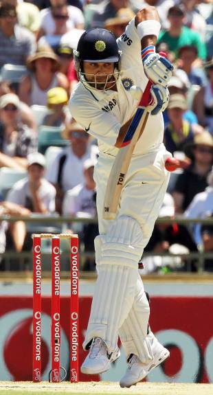 Virat Kohli works one away, Australia v India, 3rd Test, Perth, 3rd day, January 15, 2012
