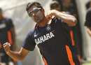 R Ashwin at a training session