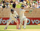 Ricky Ponting pulls during the opening session of the Adelaide Test