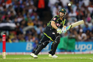 Matthew Wade got to a fifty off 34 balls, Australia v India, 1st Twenty20, Stadium Australia, Sydney, February 1, 2012