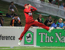 Malcolm Waller catches Brendon McCullum right on the boundary