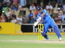 MS Dhoni carves the final ball through the offside for three