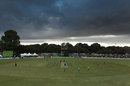Clouds loom over the Hagley Oval 