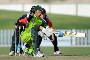 Matloob Qureshi in action during the Physical Disability one-day international, Pakistan v England, 3rd ODI, Dubai, February 19, 2012