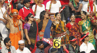 It was a colourful scene in the stands for the semi-finals, Barisal Burners v Duronto Rajshahi, BPL, 1st semi-final, Mirpur, February 28, 2012