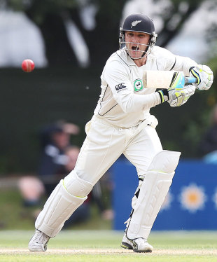 Brendon McCullum knocks one to the off side, New Zealand v South Africa, 1st Test, Dunedin, 4th day, March 10, 2012