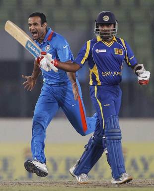 Irfan Pathan sees off Mahela Jayawardene, India v Sri Lanka, Asia Cup, Mirpur, March 13, 2012