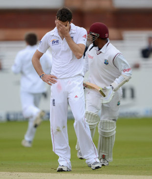 James Anderson can't believe his luck, England v West Indies, 1st Test, Lord's, 4th day, May 20, 2012