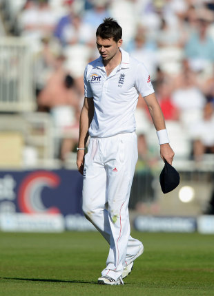 James Anderson's frustration grew during the final session, England v West Indies, 2nd Test, Trent Bridge, 1st day, May 25, 2012