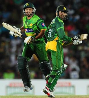 Shahid Afridi and Shoaib Malik were involved in a 68-run stand, Sri Lanka v Pakistan, 2nd T20I, Hambantota