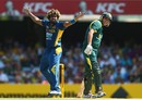 Lasith Malinga appeals for the wicket of Clint McKay