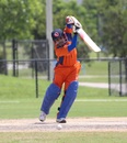 Aditya Mishra punches through the off side, Central West v North East, USACA T20 National Championship, Lauderhill, August 16, 2014