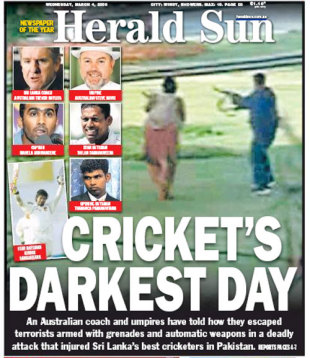 The <I>Herald Sun</I> reflects on the Lahore terrorist attack, March 4, 2009