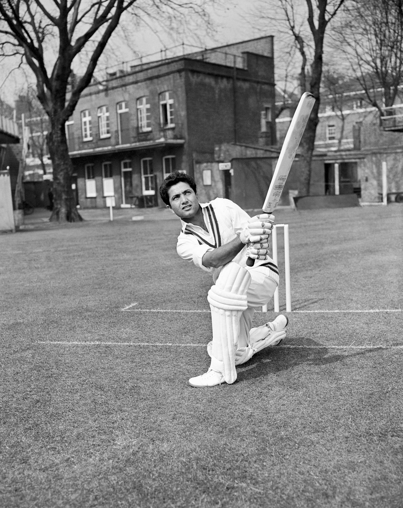 Hanif Mohammad at the Pakistan nets at Lord's in 1962