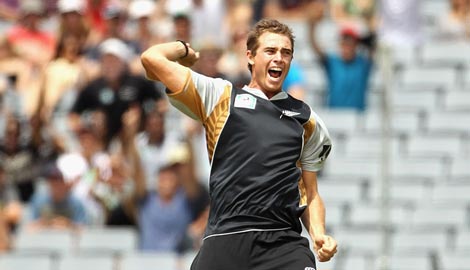 Tim Southee is ecstatic after completing his hat-trick
