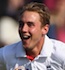 Stuart Broad spreads his arms to celebrate his hat-trick