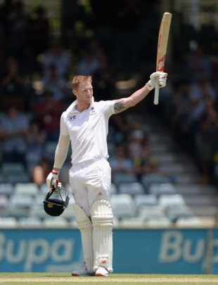 Ben Stokes recorded his maiden Test century, Australia v England, Test, Perth, 5th day, December 17, 2013
