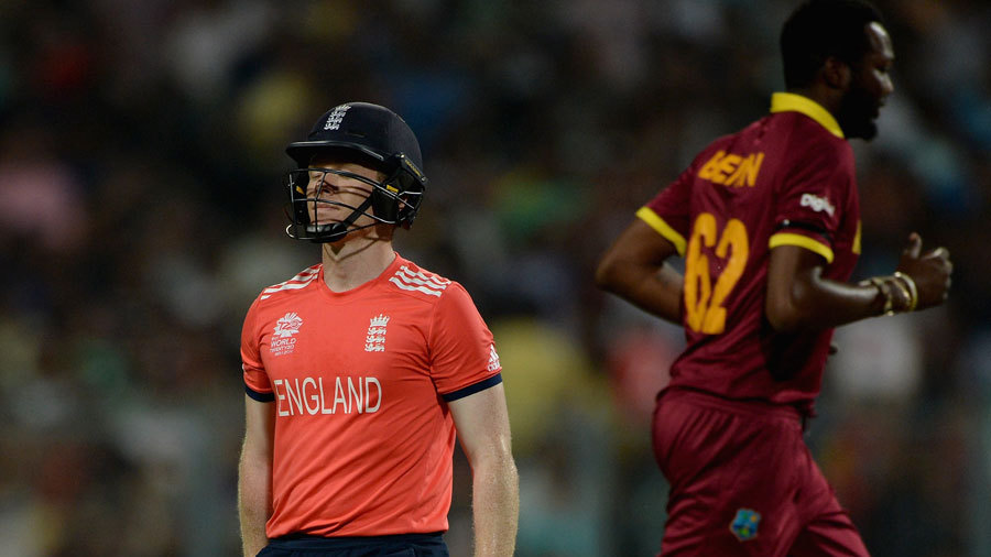 The other end though wasn't quite as solid. Eoin Morgan misread a googly from Badree and England were 23 for 3 in the fifth over