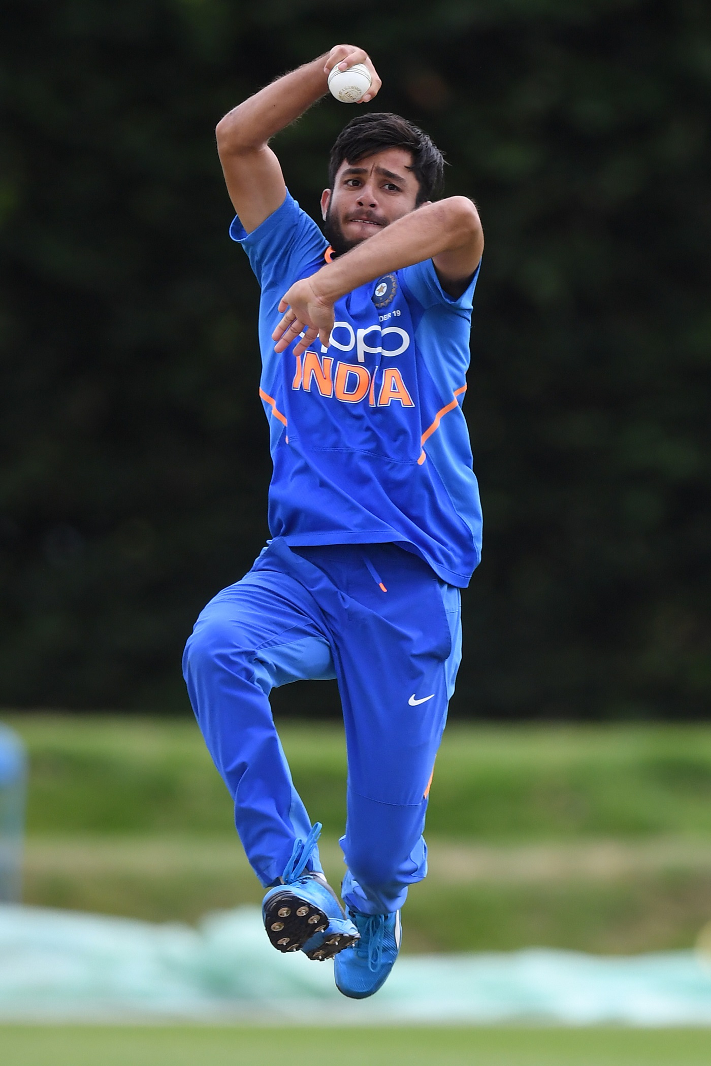 Ravi Bishnoi in action for India Under-19 | Photo | India | ESPNcricinfo.com